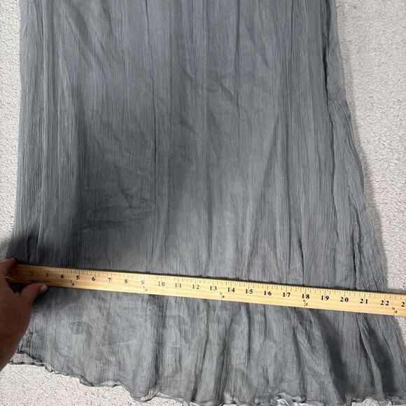 Laura Vann Women’s Size S Silk Gray Mini Dress Micro Pleat Layered Chiffon Jewel - Picture 12 of 16